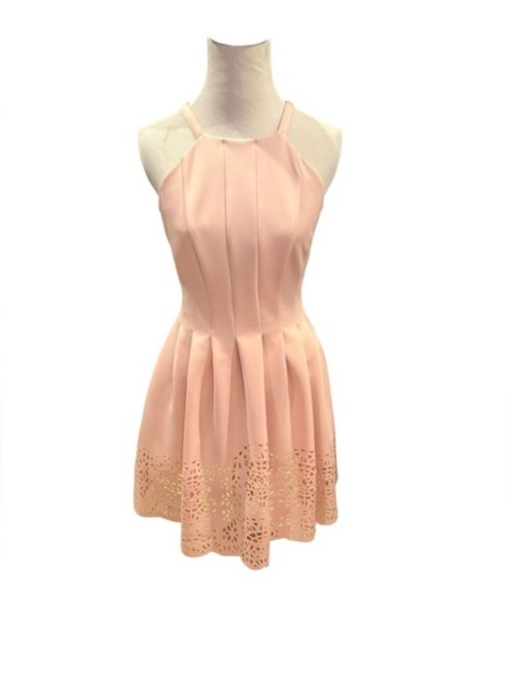 Elegant Pink Sleeveless Dress